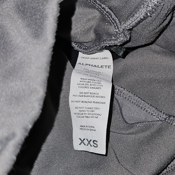 Bundle of 2 Alphalete Alohalux Solid Gray and Black High Neck Sports Bras - Picture 5 of 5